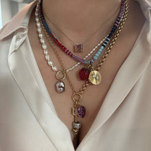 Red Sponge Coral & Abalone Strawberry Charm