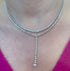 One of A Kind Diamond Heart Y Drop Necklace