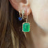 Diamond Snake Earrings with Turquoise Eyes