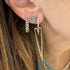 Elongated Happy Heart Diamond Drop Huggie Hoops