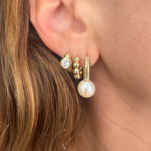 Bubbly Gold Ball Huggie Hoop Earrings