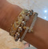Pave Diamond & Gold Ball Bangle Bracelet