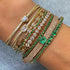 Glamorous Graduated Emerald Bangle