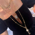 One of a Kind Golden Vine Diamond Letter Collar Necklace
