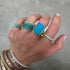 Spark Side Stone Etched Ring