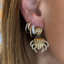 Diamond Pinch Me Fluted Crab Drop Earrings