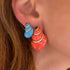 Gemstone & Diamond Swirl Shell Statement Earrings