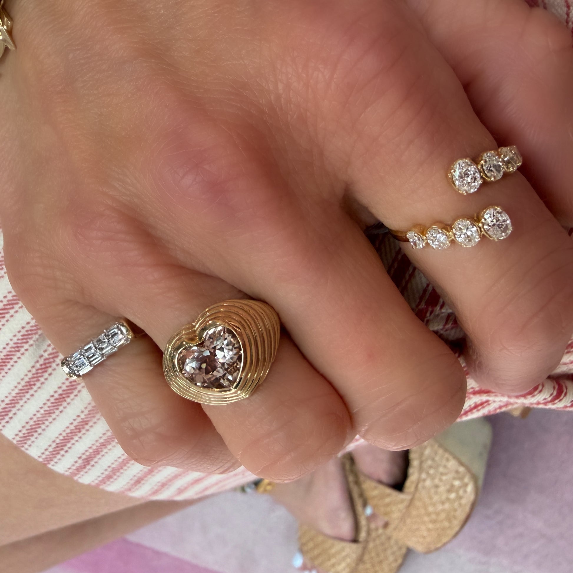 Diamond Baguette Bar Ring