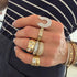 Emerald Cut Diamond Gold Band Ring