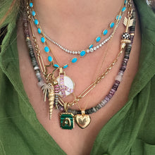Midsize Gemstone Peace Pendant