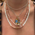 Roselle Morganite Beaded Necklace