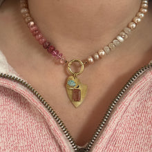 Protection Light Charm with Andesine Labradorite & Sapphire