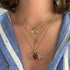 Tourmaline & Diamond or Turquoise Aurora Charm Necklace