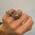 Emerald Cut Pink Sapphire Ring Eternity Band Ring