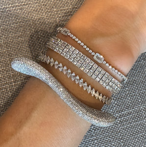 Wild & Wavy Pave Diamond Bangle