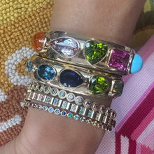 One of a Kind Rainbow Gemmy Cuff Bangle Bracelet