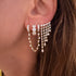 Graduated Cascading Diamond Drop Earrings