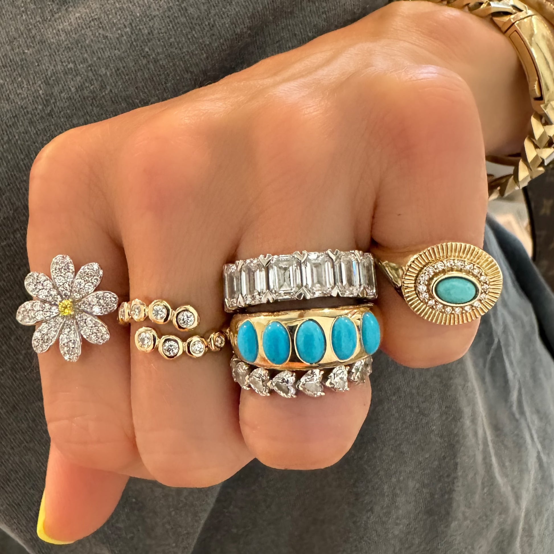 Milestones by AB for Eriness Diamond Daisy Ring