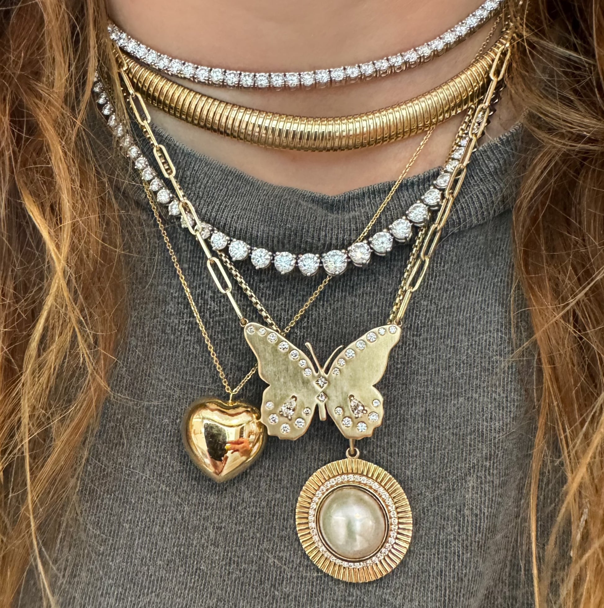 Graduated Lab Grown Diamond Tennis Necklace