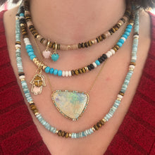Pink Agate & Tigers Eye Beaded Adjustable Necklace