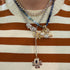 Gemstone or Diamond Floret Toggle Bar Pendant
