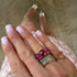 Orange Sapphire Heart Ring