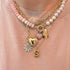 Sweet & Sparkly Double Sided Pink Sapphire & White Diamond Puffy Heart Charm