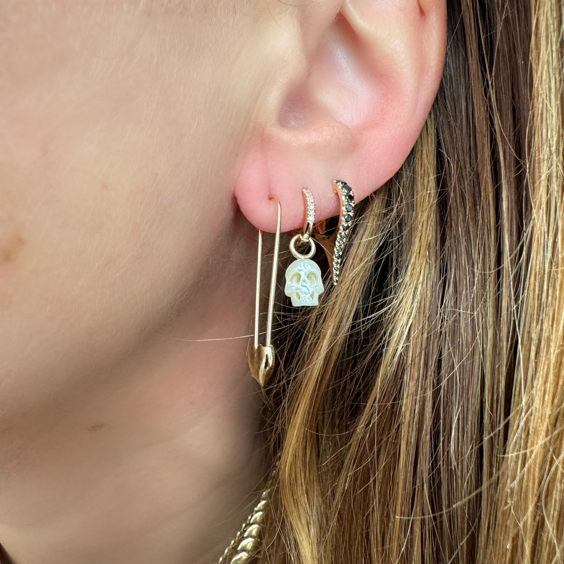 The Luxe Gemstone To the Point Diamond Dagger Earrings