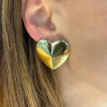 Extra Large Puffy Heart Statement Stud Earrings