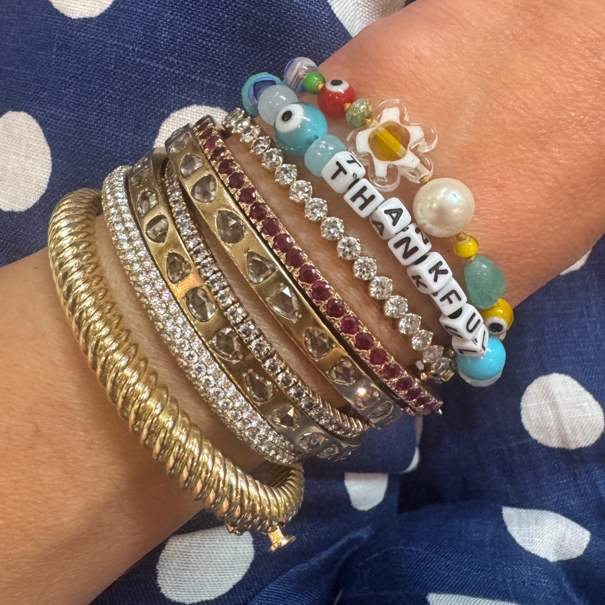 Self Love Diamond Bangle with Heart Detailing