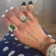One of a Kind Bezel Set Green Tourmaline Statement Ring
