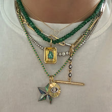 Thin Mixed Gold & Glass Beaded Chain Necklace