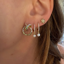 In Knots Twisted Tsavorite & Diamond Snake Stud Earrings