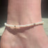 Pearl & Gold Beaded Anklet on Adjustable Neon String