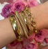 13.5mm Polished Domed Gold Bangle with Hinge Clasp