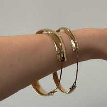 8mm Polished Domed Gold Bangle with Hinge Clasp