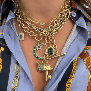 Chunky Mixed Link Toggle Chain Lariat Necklace – Milestones by Chunky Mixed Link Toggle Chain Lariat Necklace – Milestones by