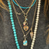 Mini Turquoise & Diamond Heart Charm