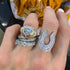 Rich Strike Diamond Horseshoe Statement Ring