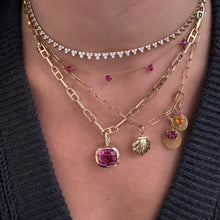 Sweet Cinq Ruby Hearts Necklace