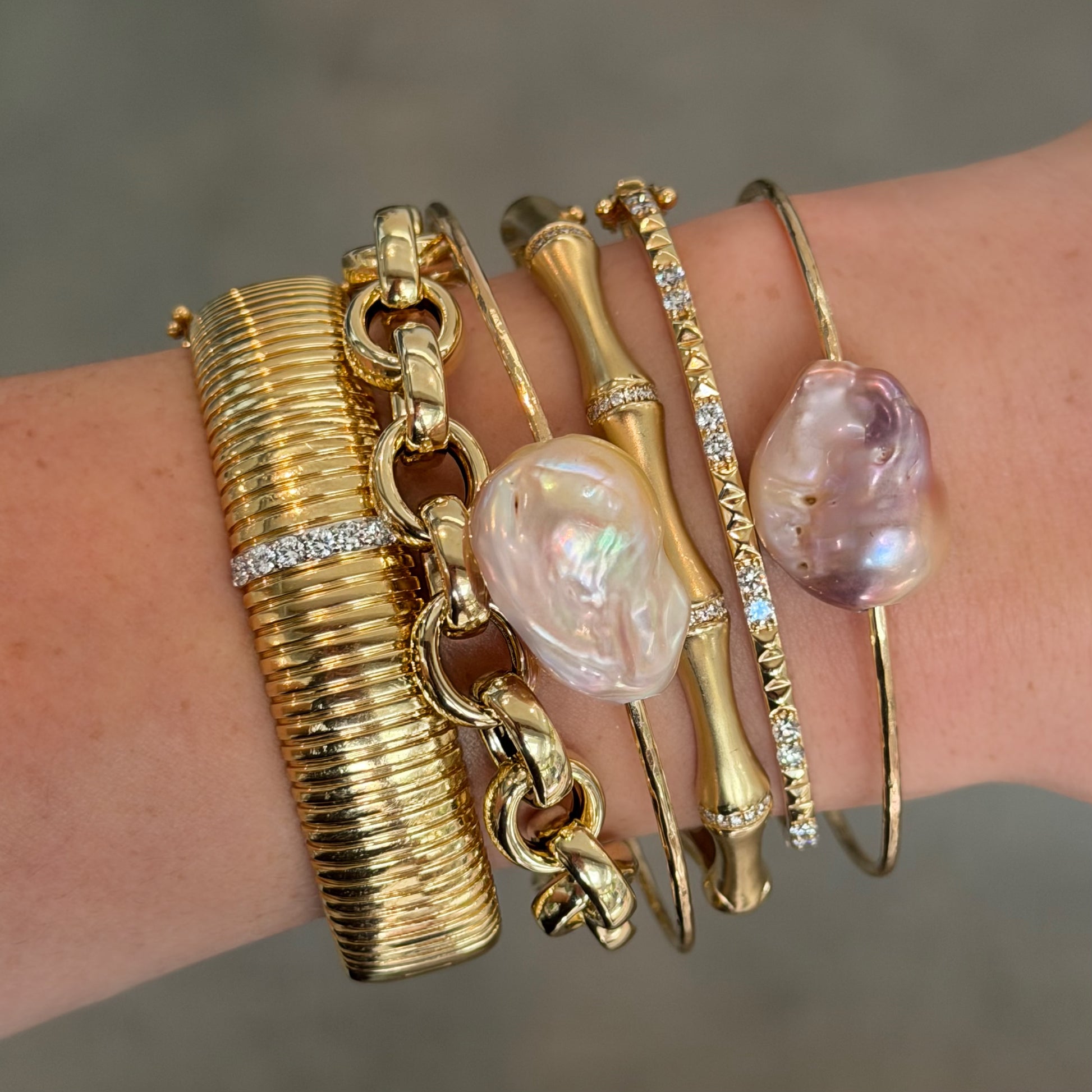 Oval Chunky Gold Chain Bracelet