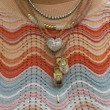 Woven Rainbow Silk Long Links Chain Necklace