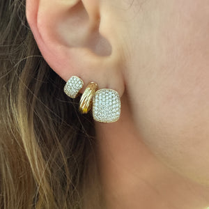 Essential Twisted Gold Huggie Hoop Earrings