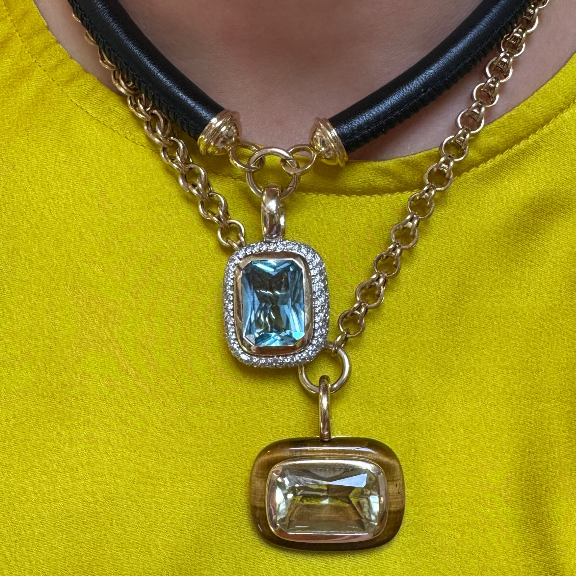 East West Floret Gemstone Pendant