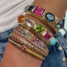 One of a Kind Rainbow Gemmy Cuff Bangle Bracelet