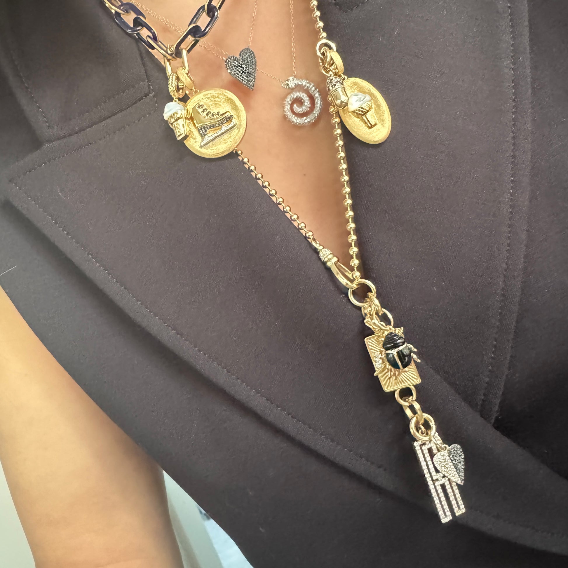 Daily Dose Black & White Diamond Pill Charm