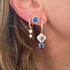 Lab Grown Blue Sapphire Stud Earrings with Claw Prongs