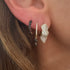 Edgy Black Diamond Huggie Hoops