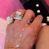 Lab Grown Diamond Heart Statement Ring with Pink Sapphire Band