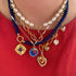 Hand Knotted Lapis Beads with Luster Finish Charm Clip Enhancer